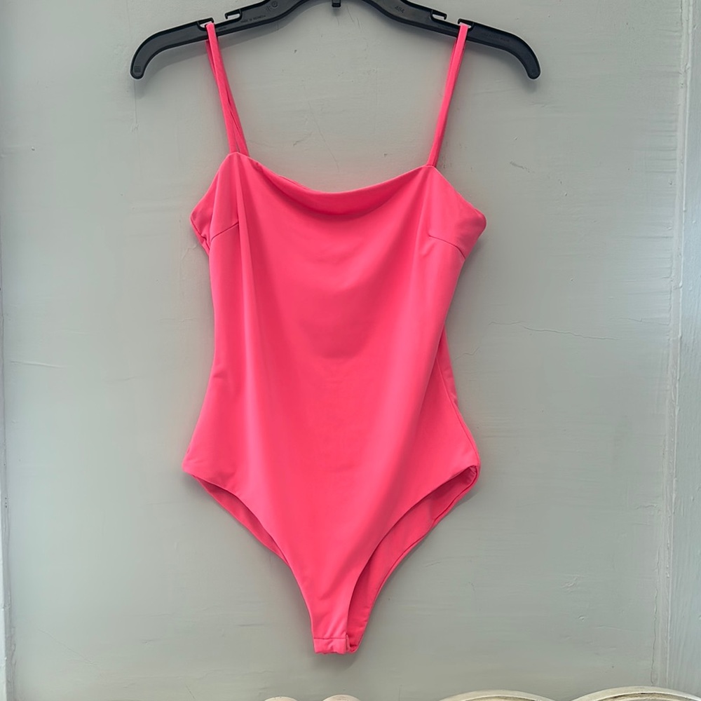 Princess Polly Hot Pink Spaghetti Strap Bodysuit